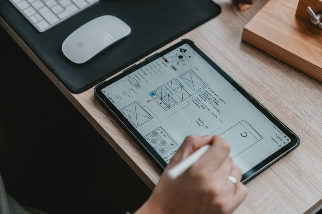 drawing app wireframes